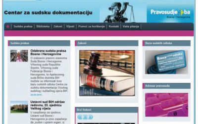 Internet stranica Centra za sudsku dokumentaciju Visokog sudskog i tužilačkog vijeća BiH