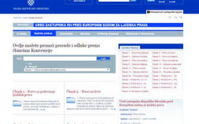 Internet stranica Centra za sudsku dokumentaciju Visokog sudskog i tužilačkog Vijeća BiH